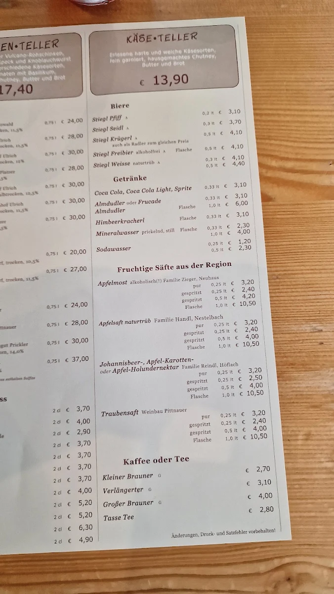 Speisekarte photo 5