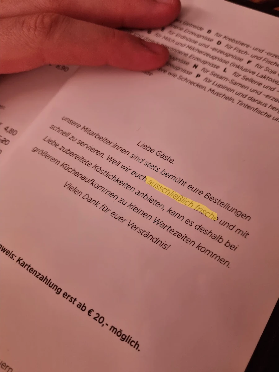 Speisekarte photo 2