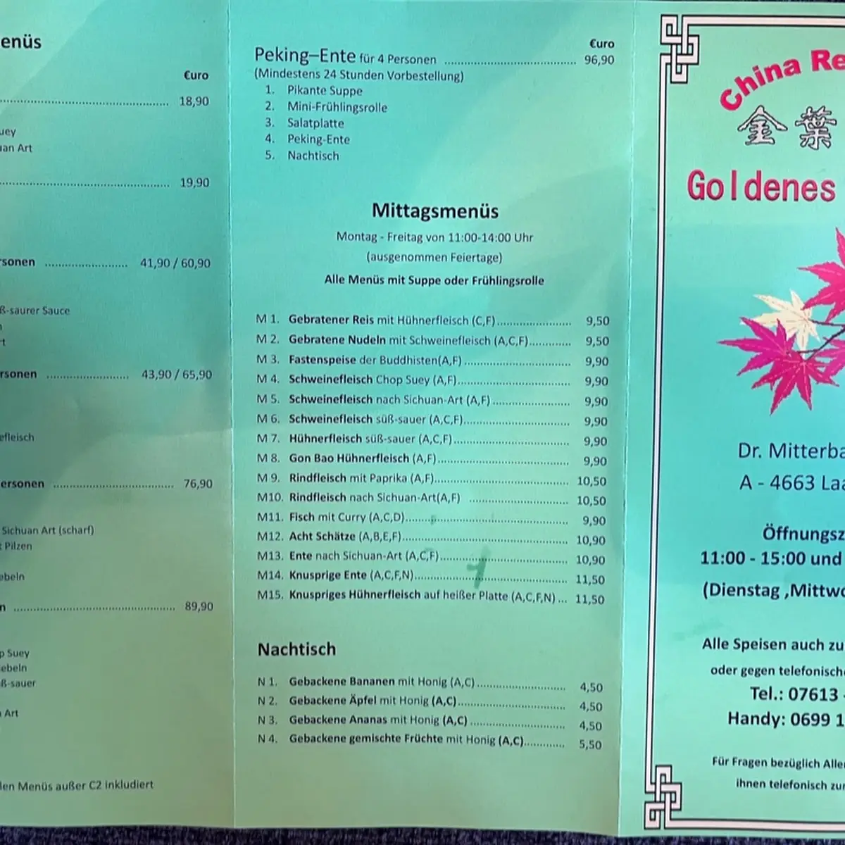Speisekarte photo 1