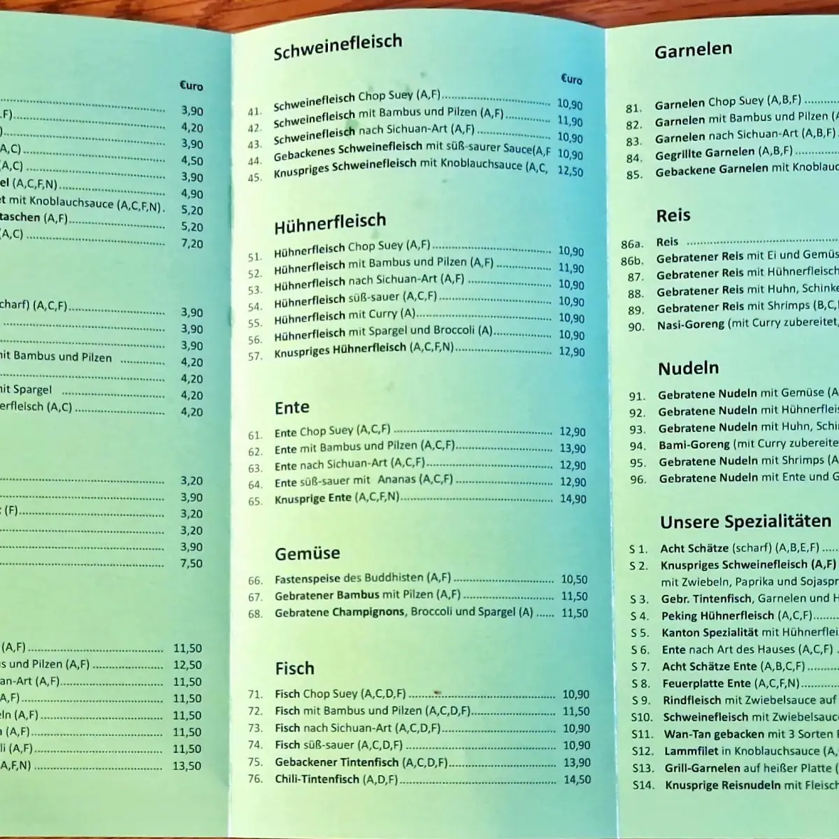 Speisekarte photo 3