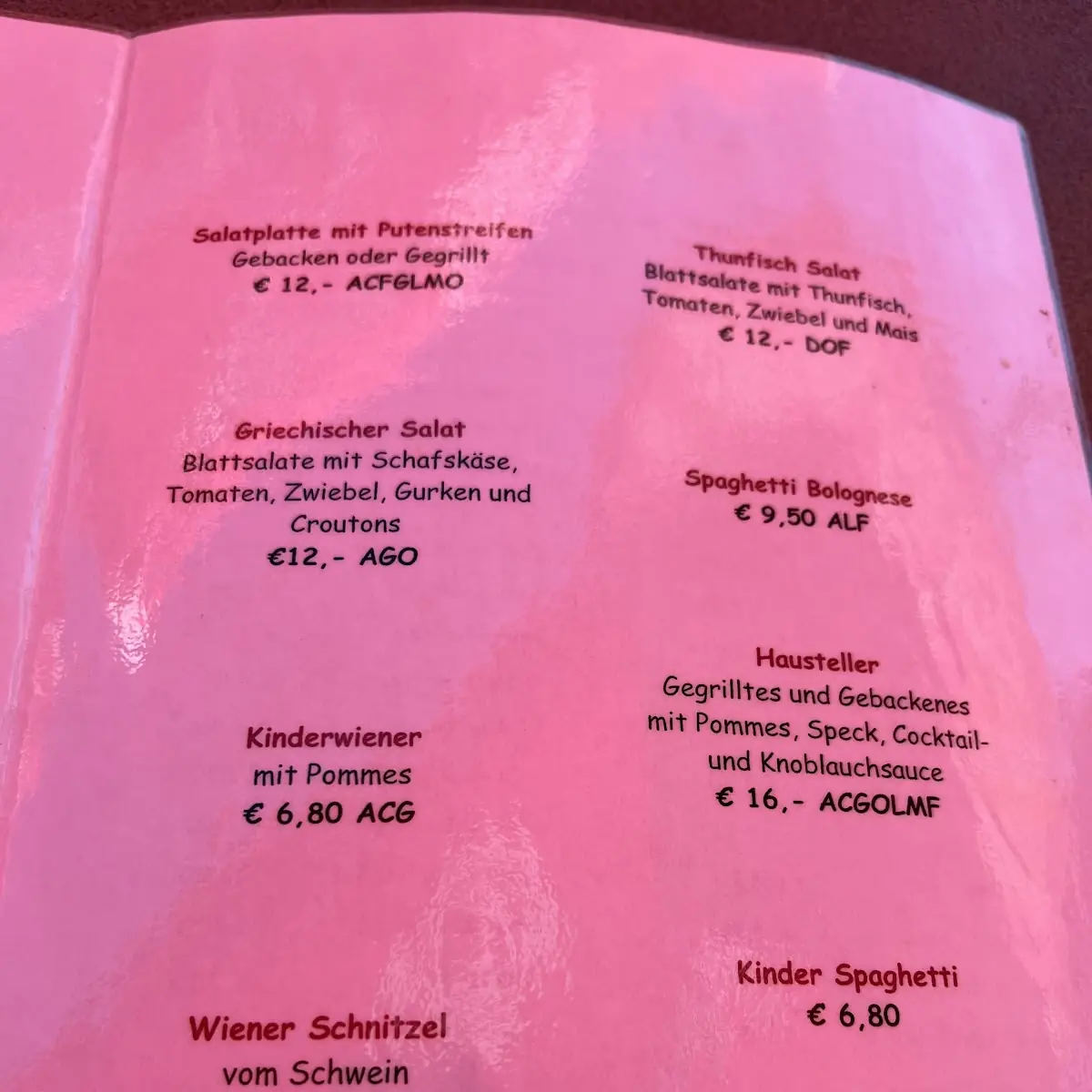 Speisekarte photo 1