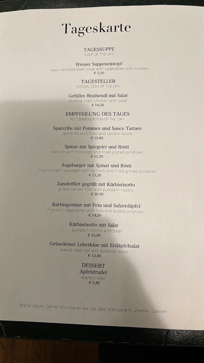 Speisekarte photo 1