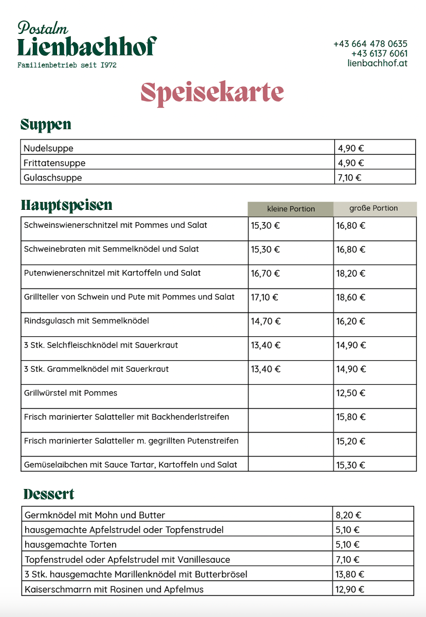Speisekarte photo 1