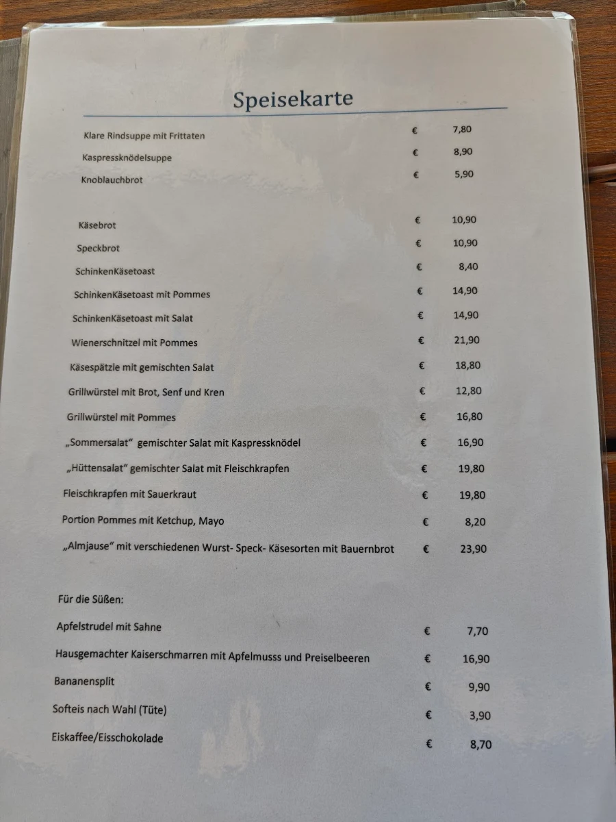 Speisekarte photo 1