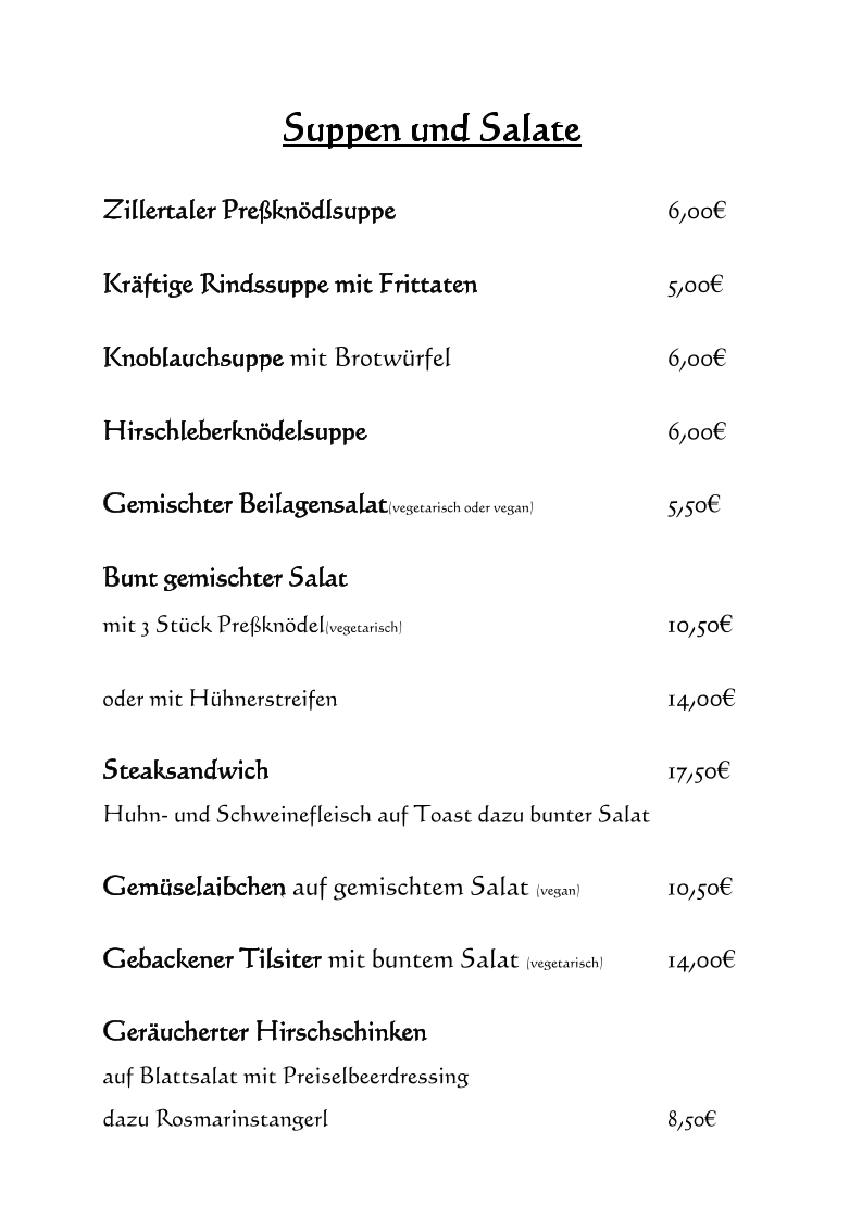 Speisekarte photo 1