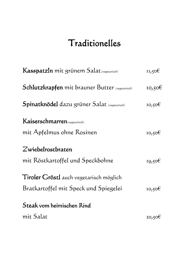 Speisekarte photo 5