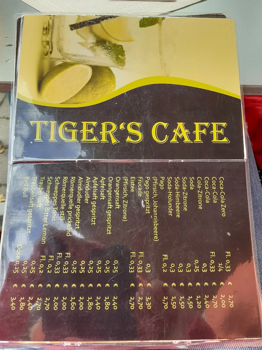 Speisekarte, Tiger´S Café