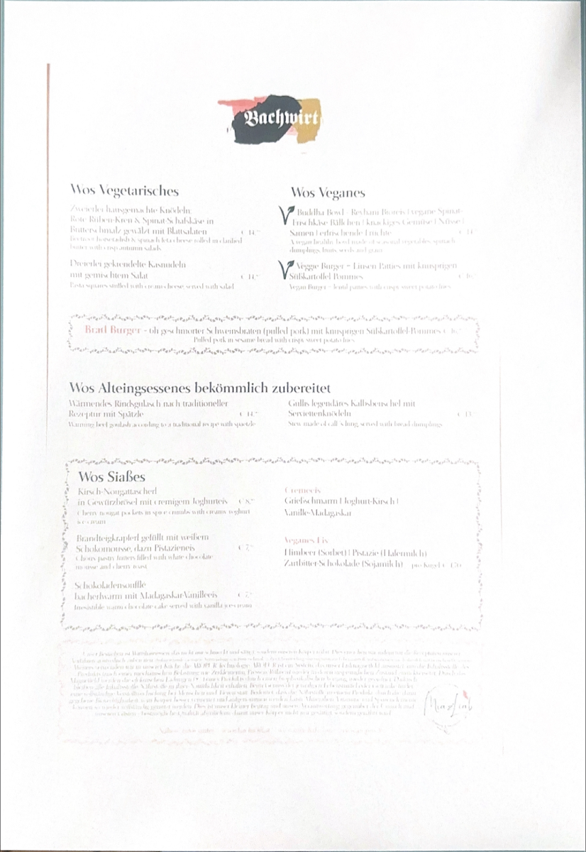 Speisekarte photo 2