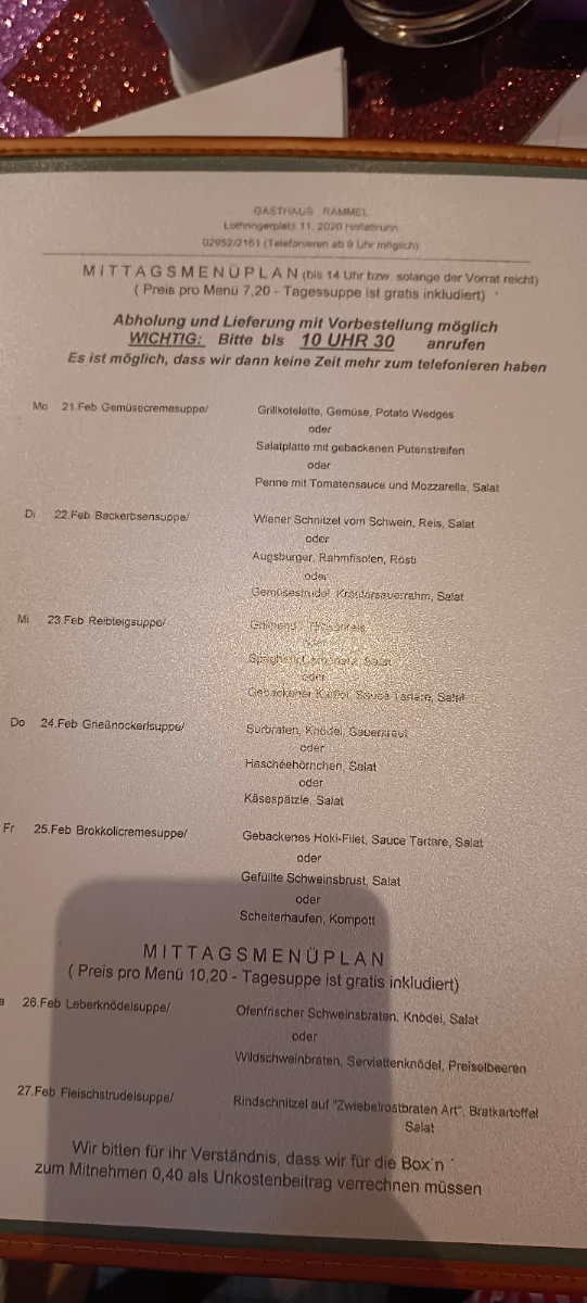 Speisekarte photo 2