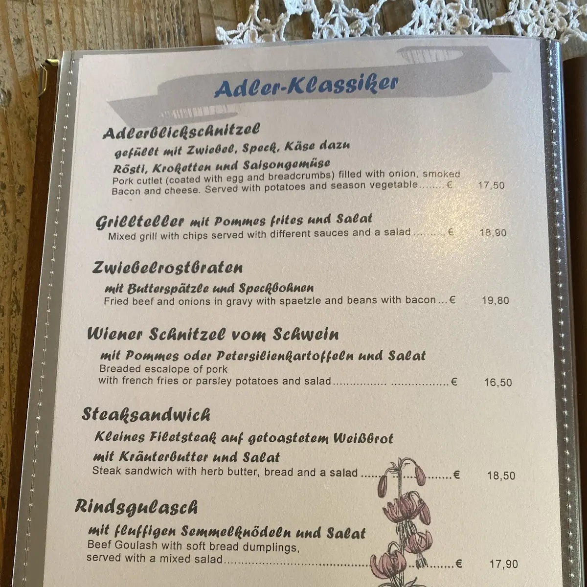 Speisekarte photo 3