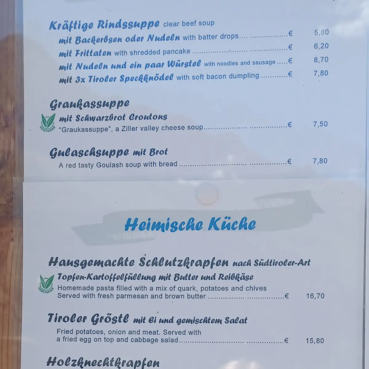 Speisekarte photo 5