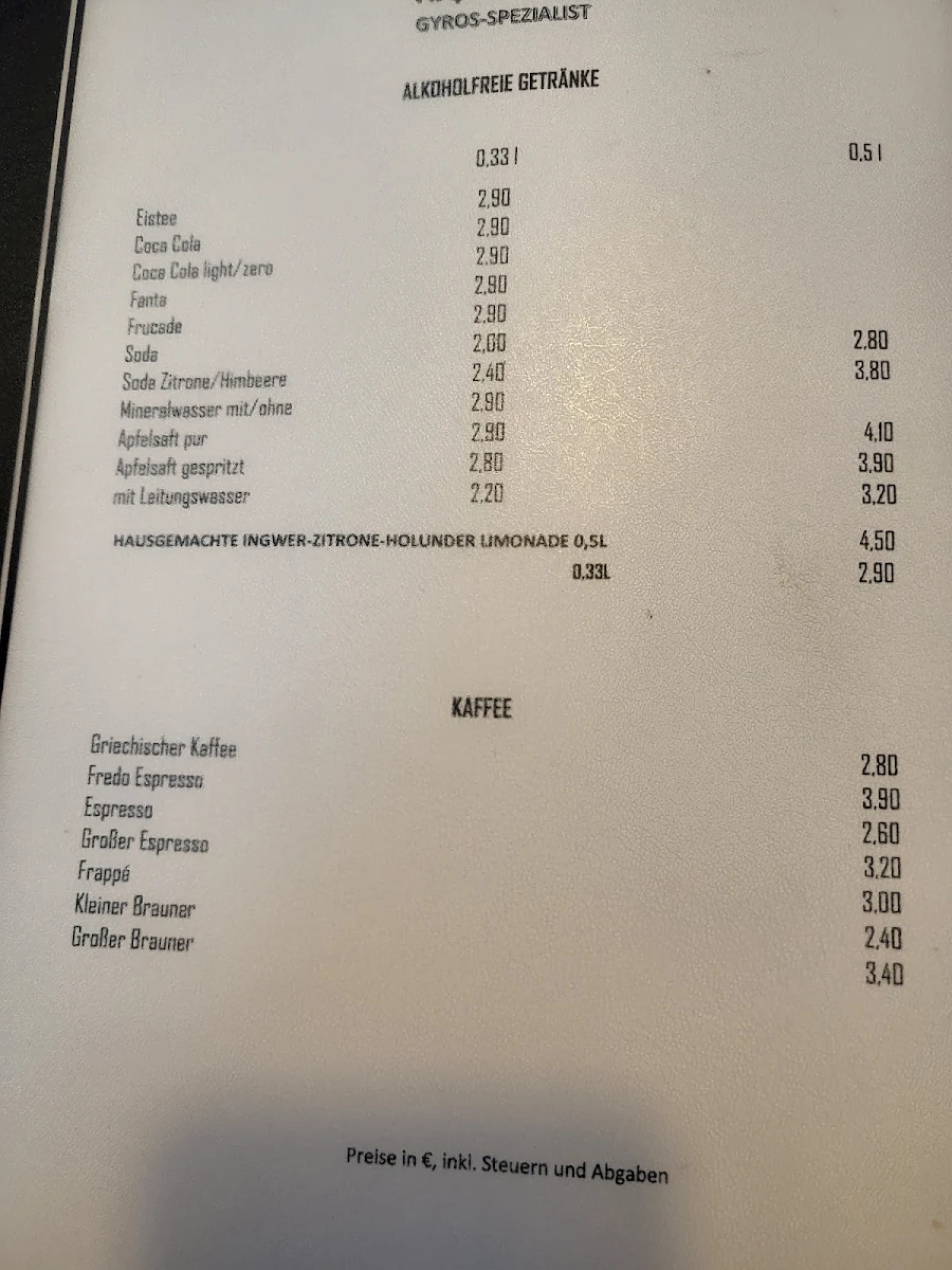 Speisekarte photo 2