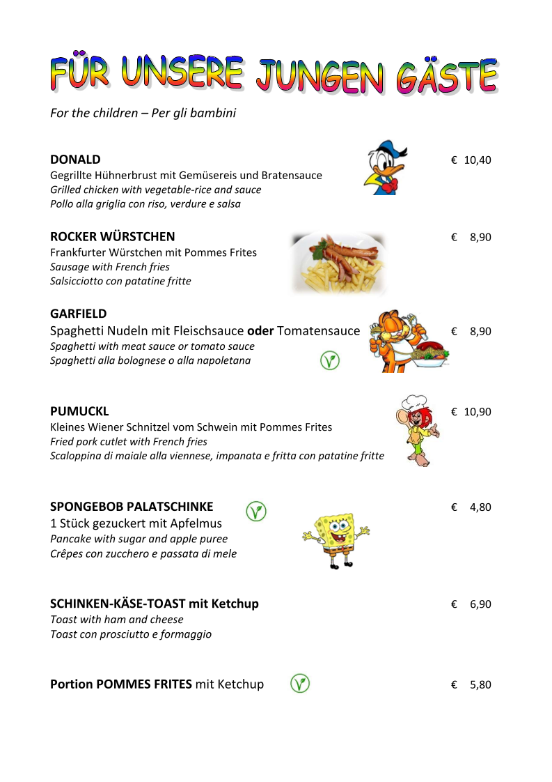 Speisekarte photo 2