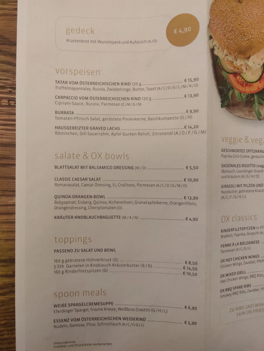 Speisekarte photo 3