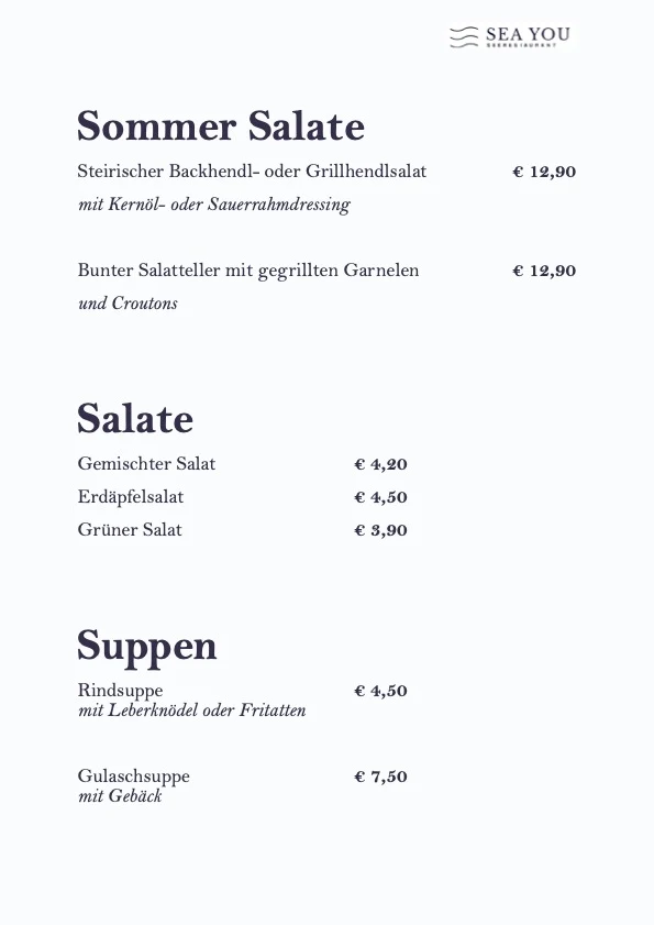 Speisekarte photo 2