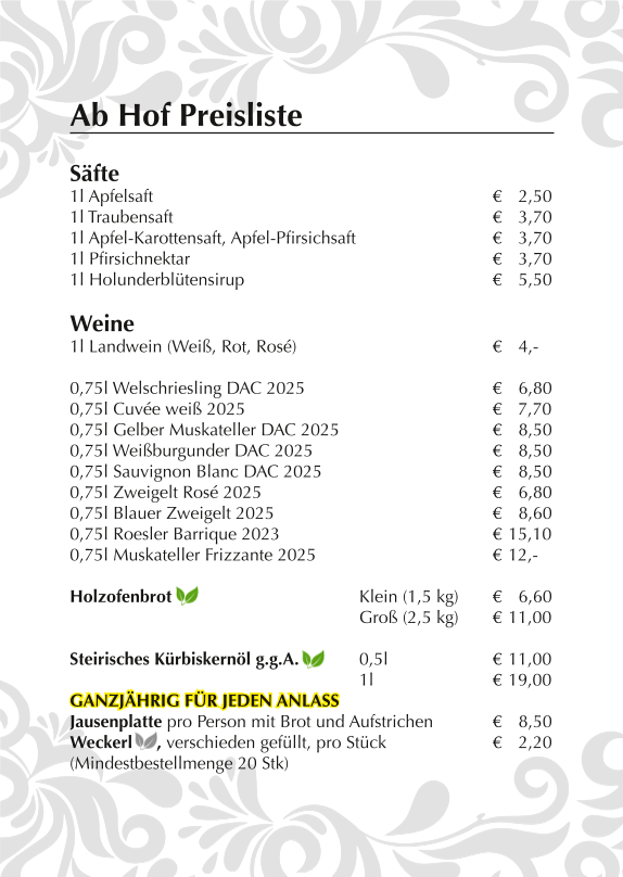 Speisekarte photo 1