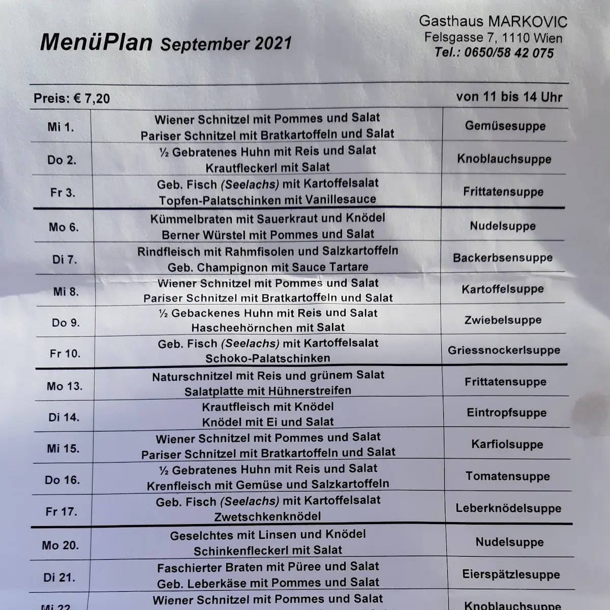Speisekarte photo 6