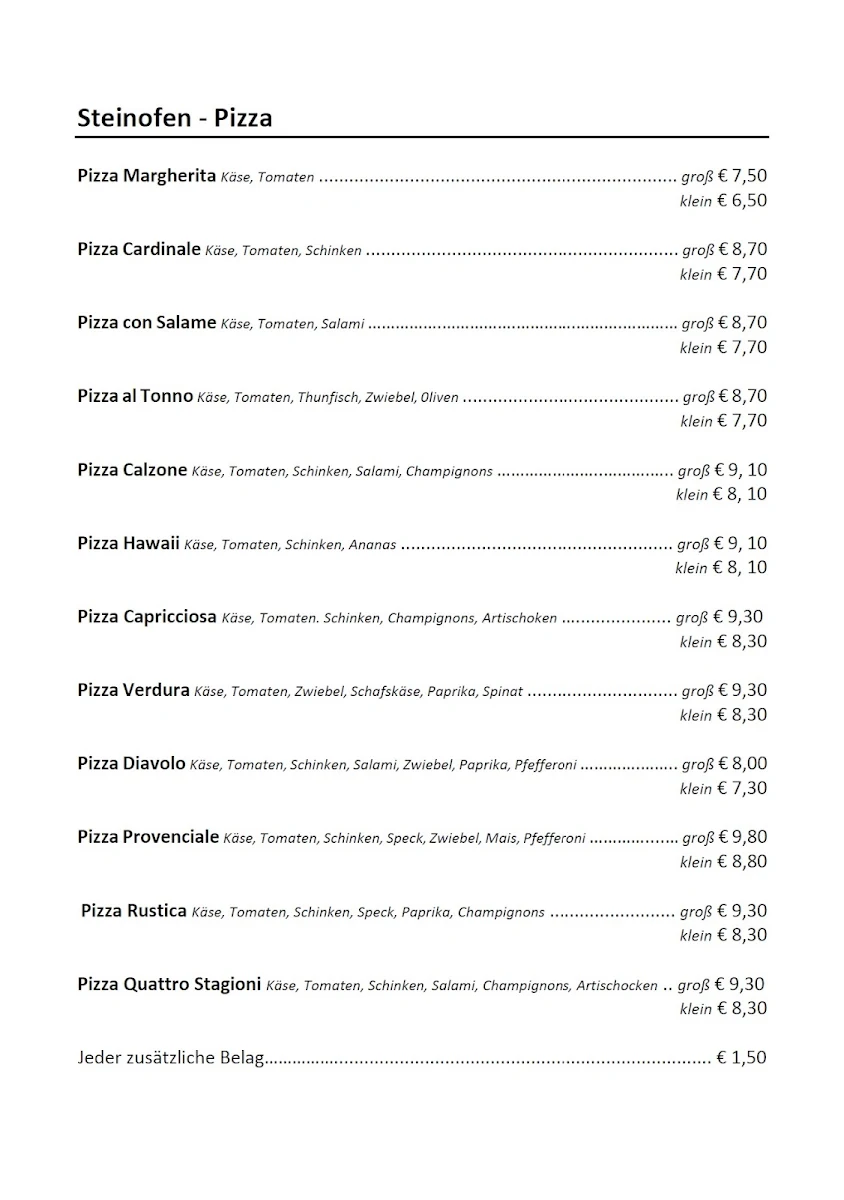 Speisekarte photo 2
