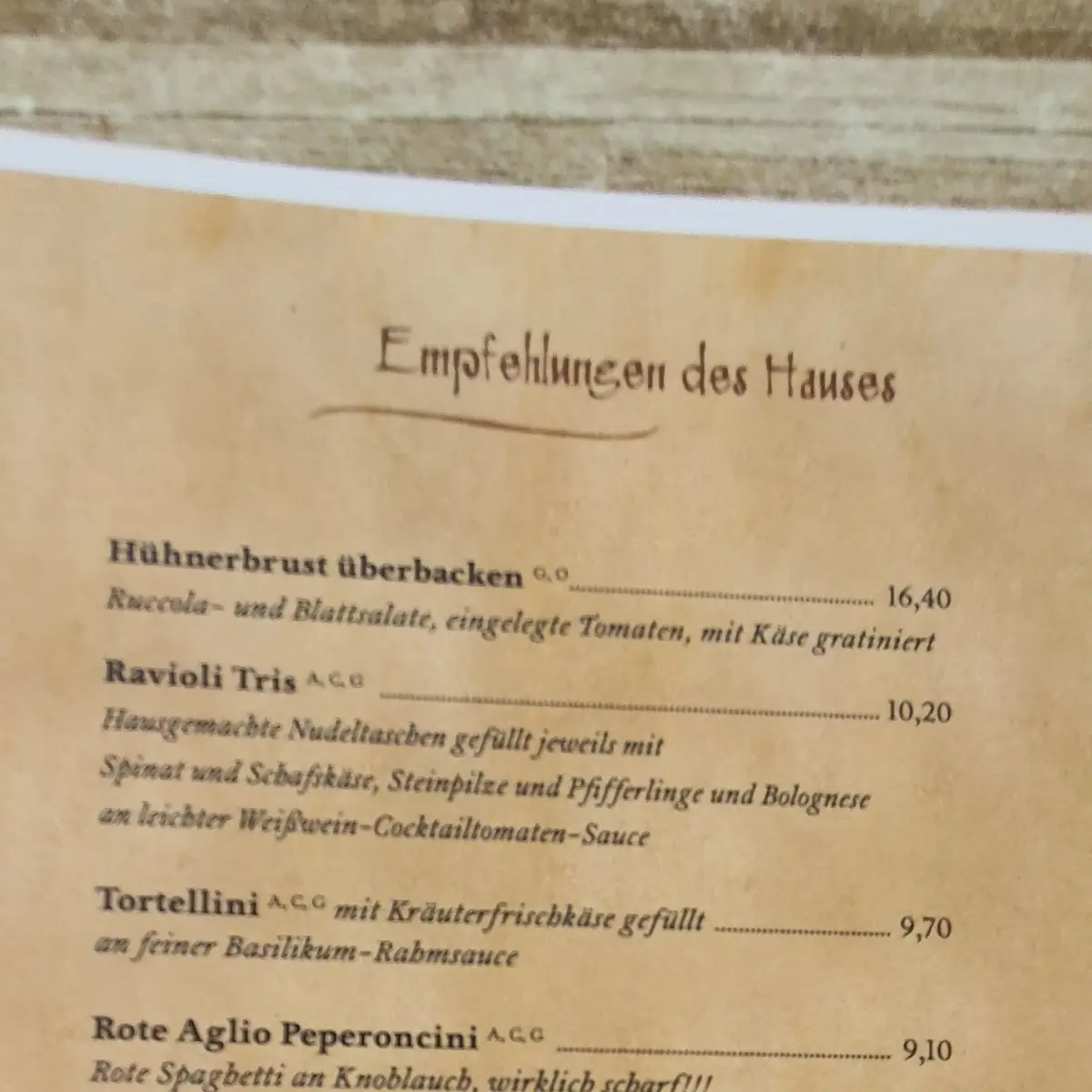 Speisekarte photo 4