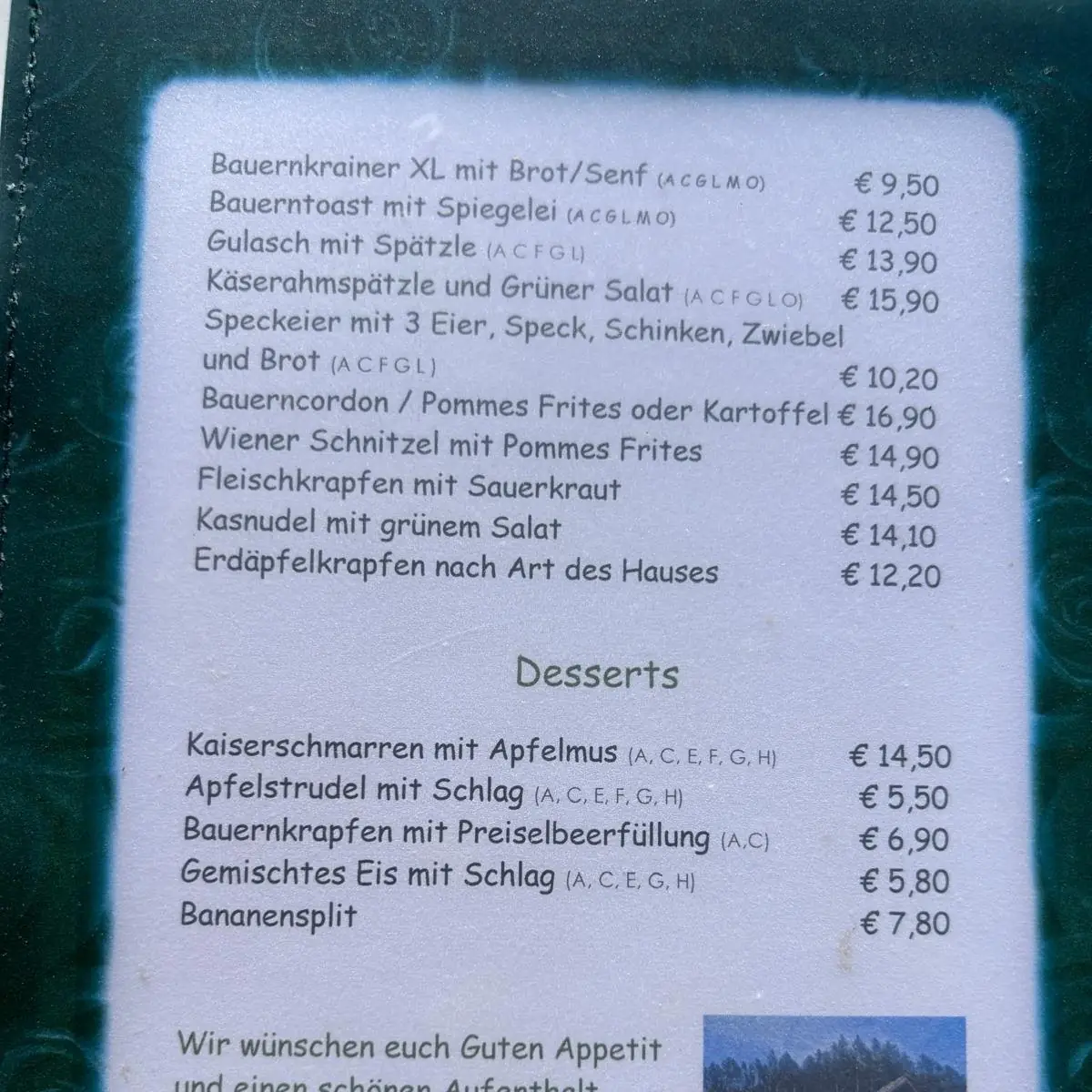 Speisekarte photo 1