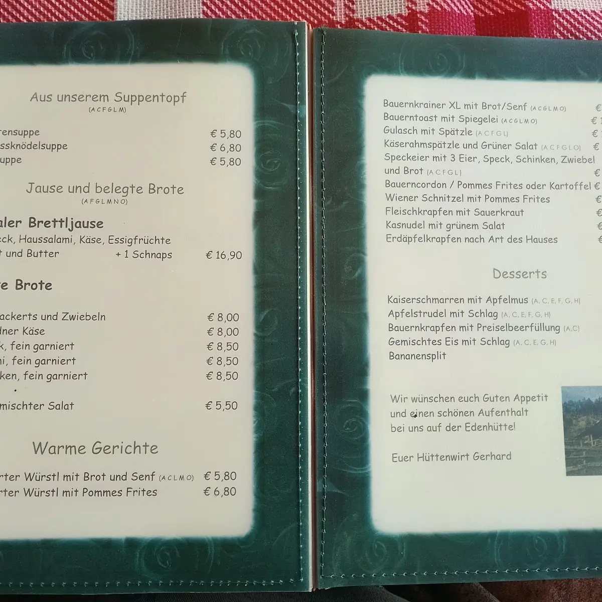 Speisekarte photo 2