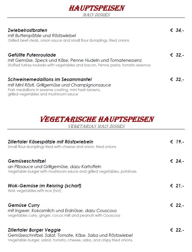 Speisekarte photo 1