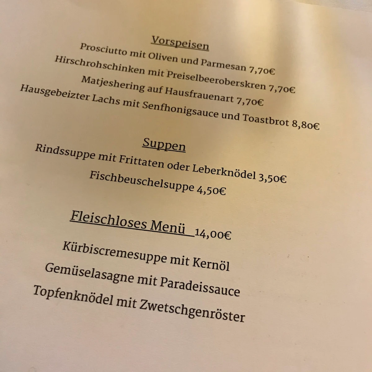 Speisekarte photo 3