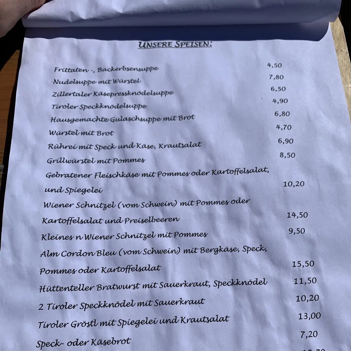 Speisekarte photo 3