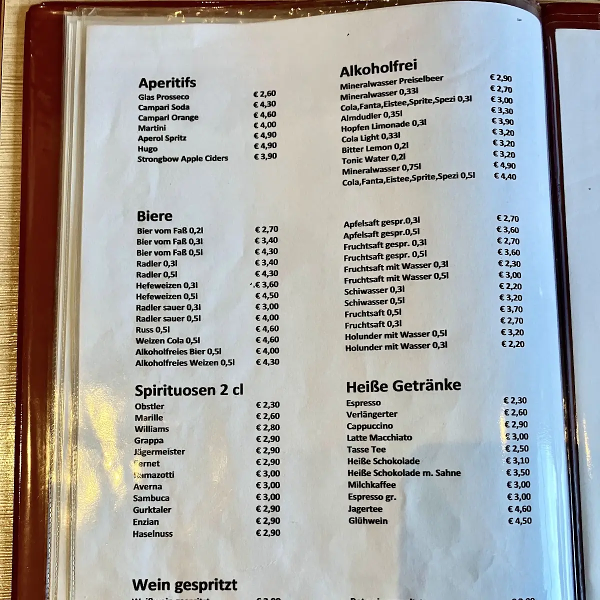 Speisekarte photo 1