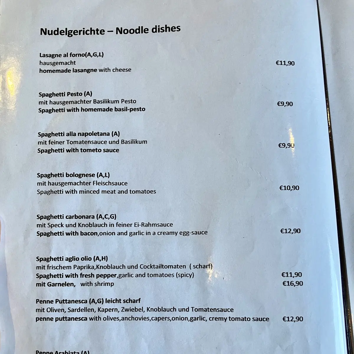 Speisekarte photo 3