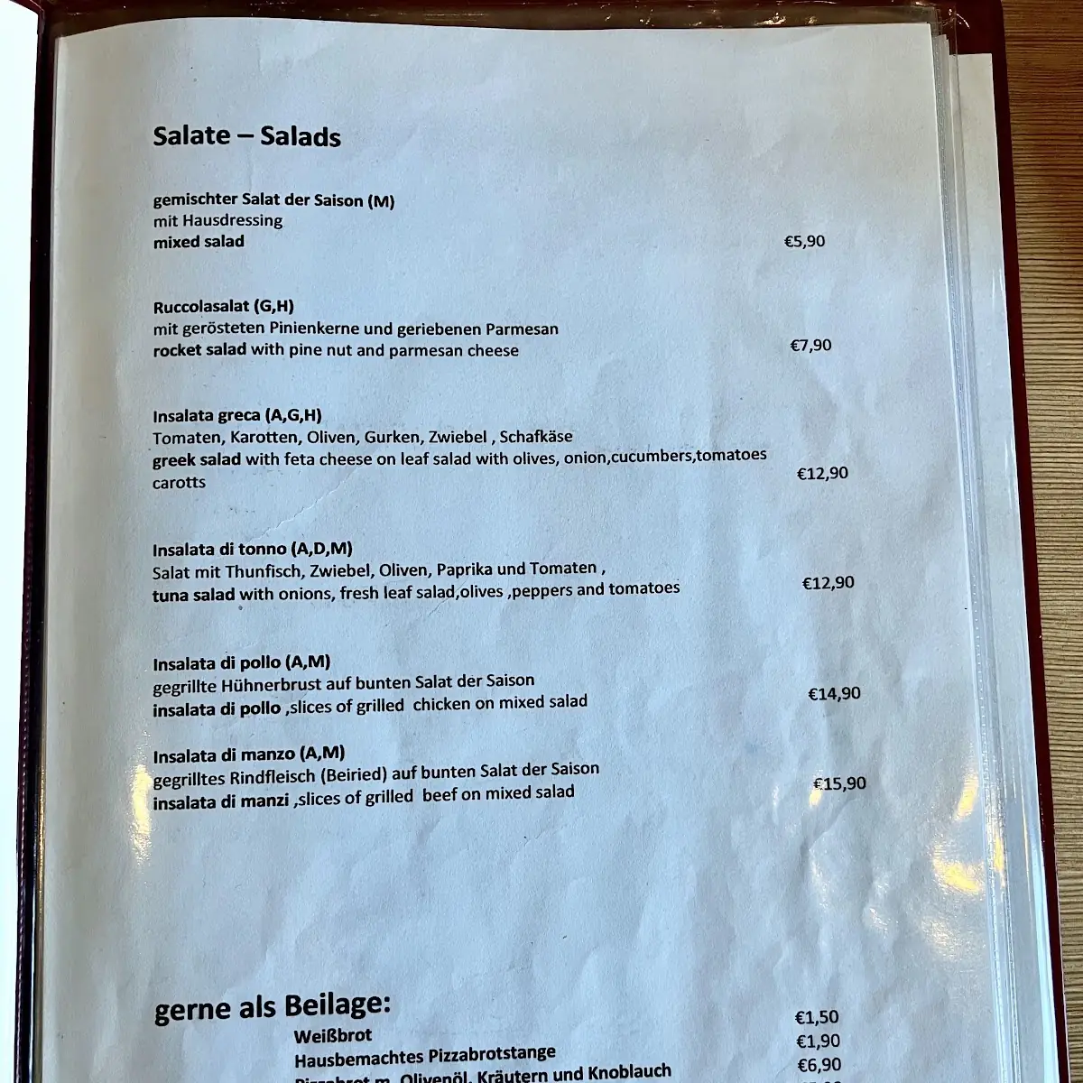 Speisekarte photo 4