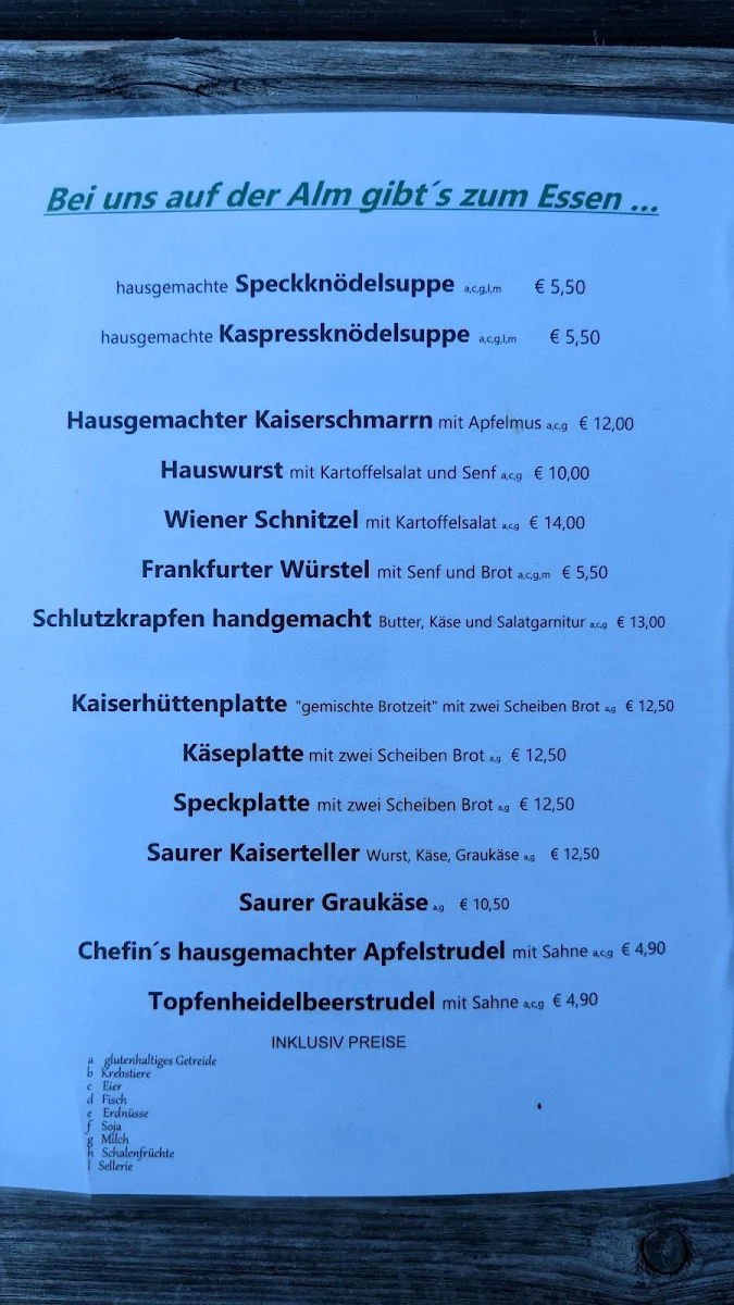 Speisekarte photo 2
