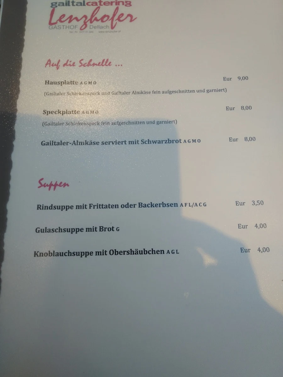Speisekarte photo 2