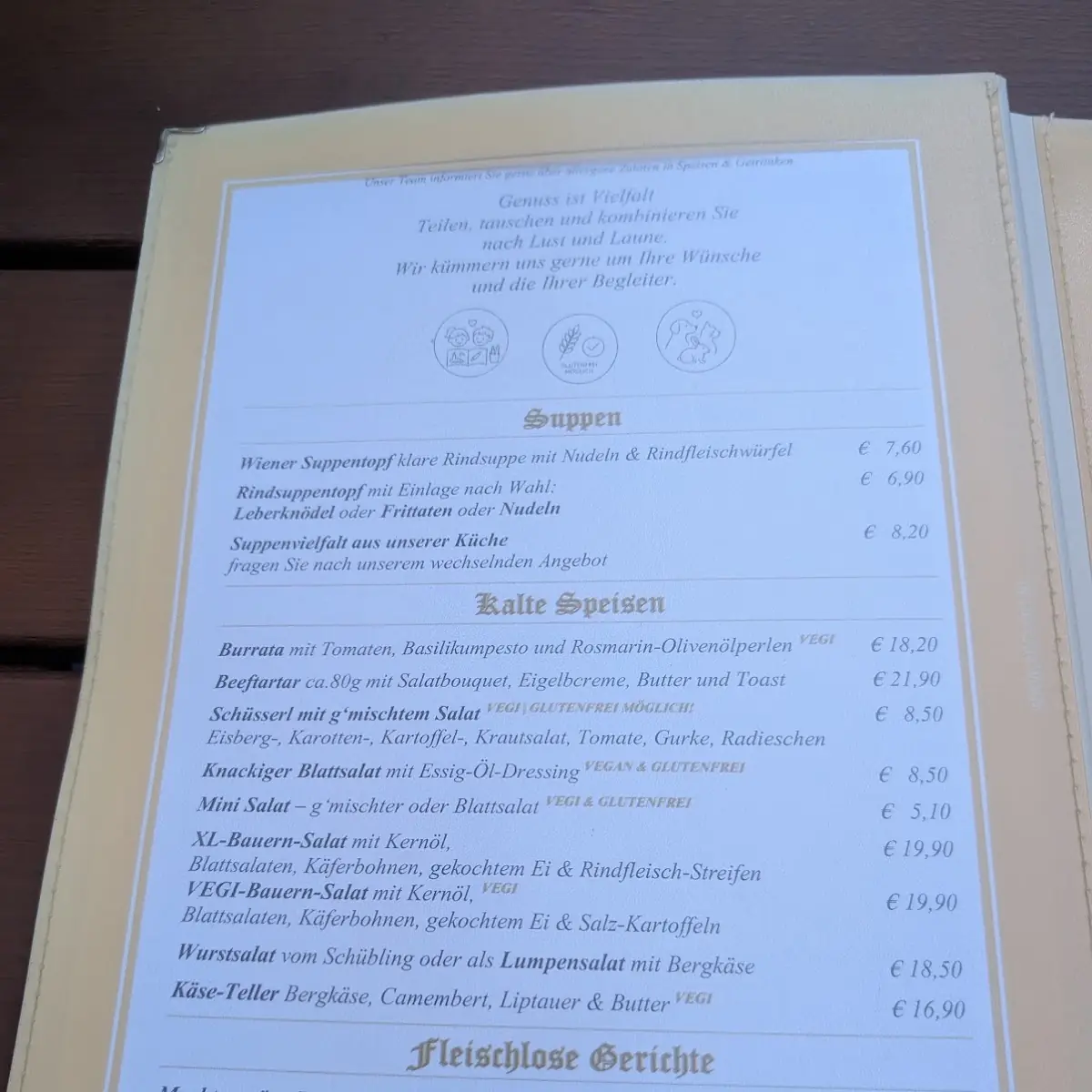 Speisekarte photo 1