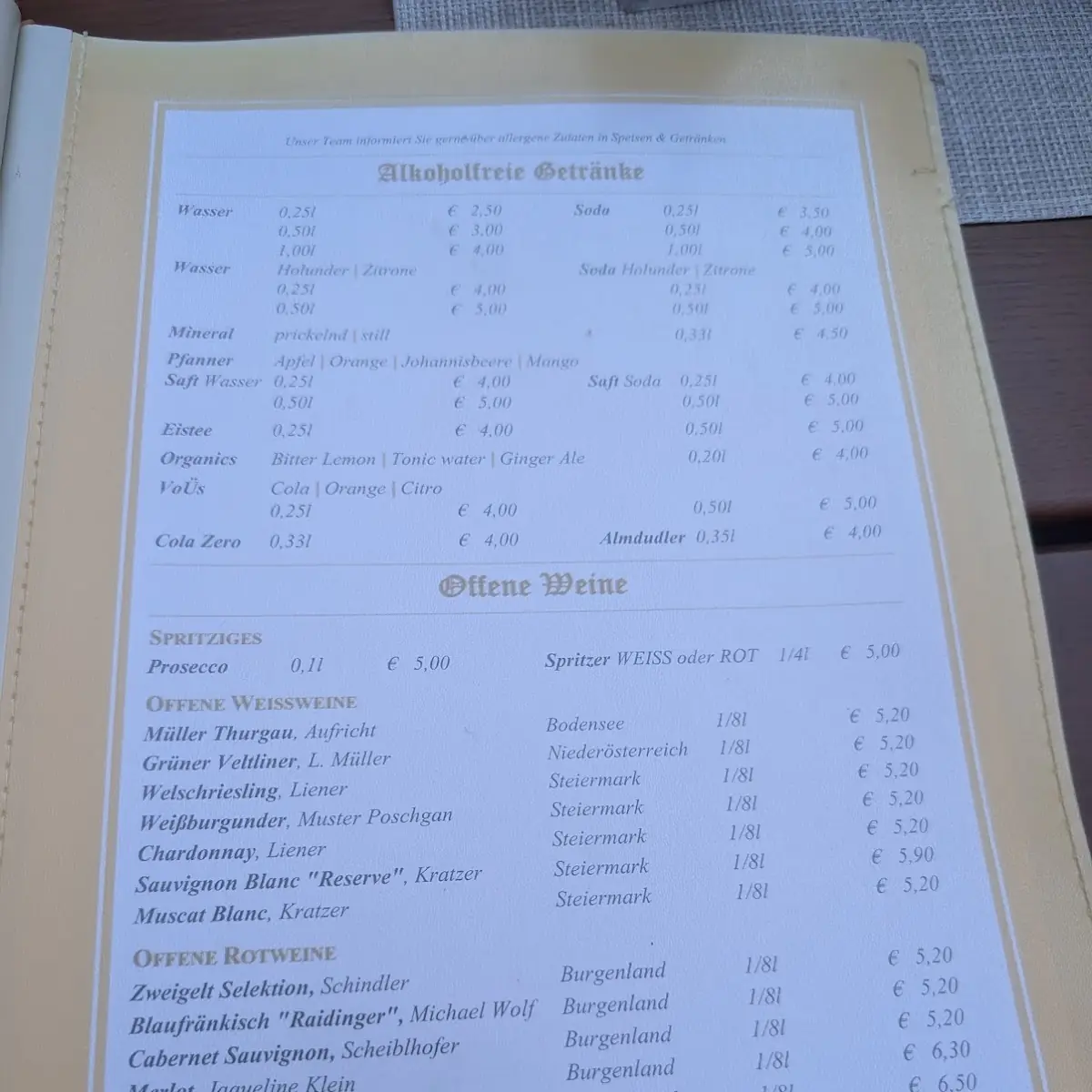 Speisekarte photo 4