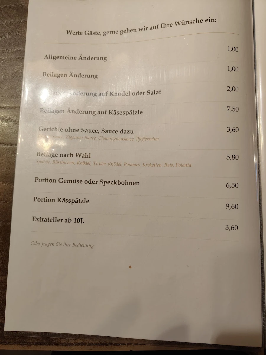Speisekarte photo 5