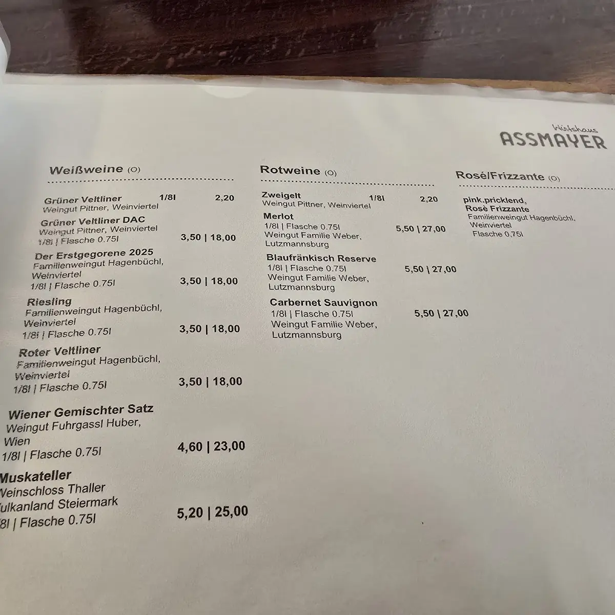 Speisekarte photo 2