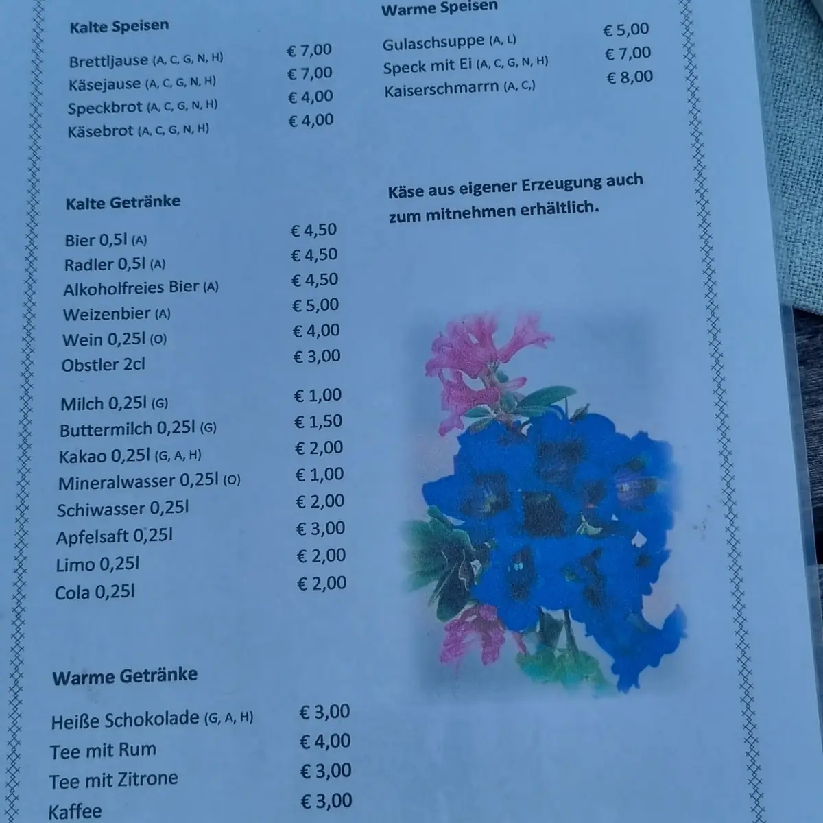 Speisekarte photo 2