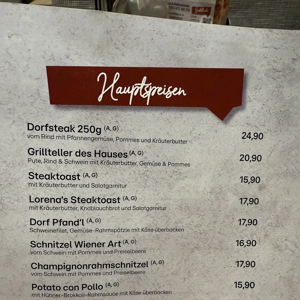 Speisekarte photo 1