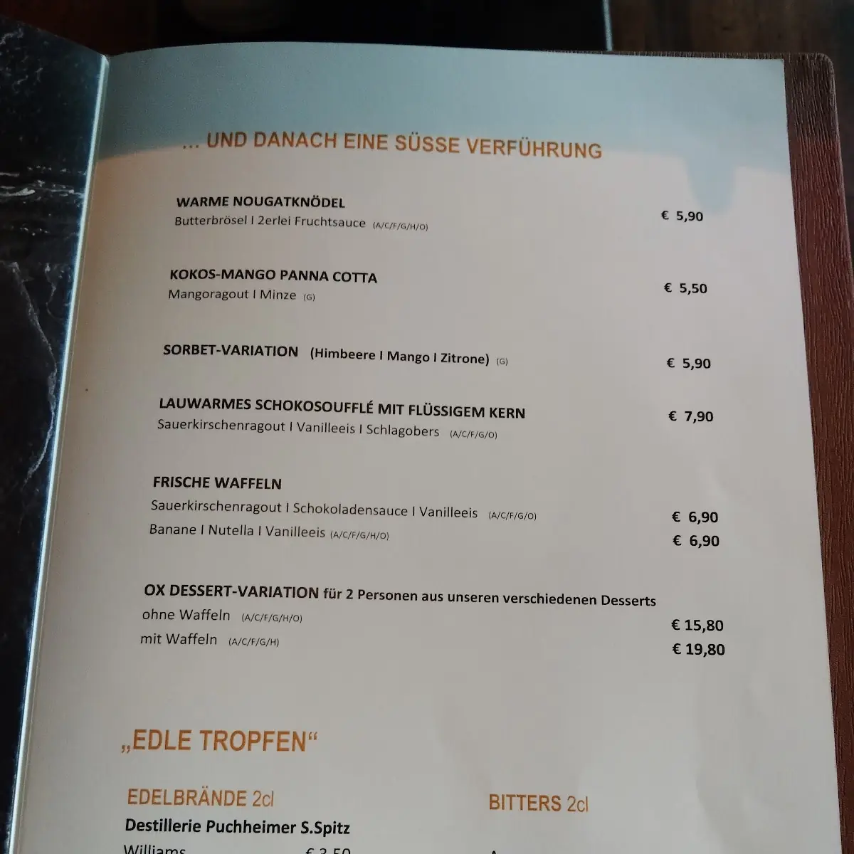 Speisekarte photo 2