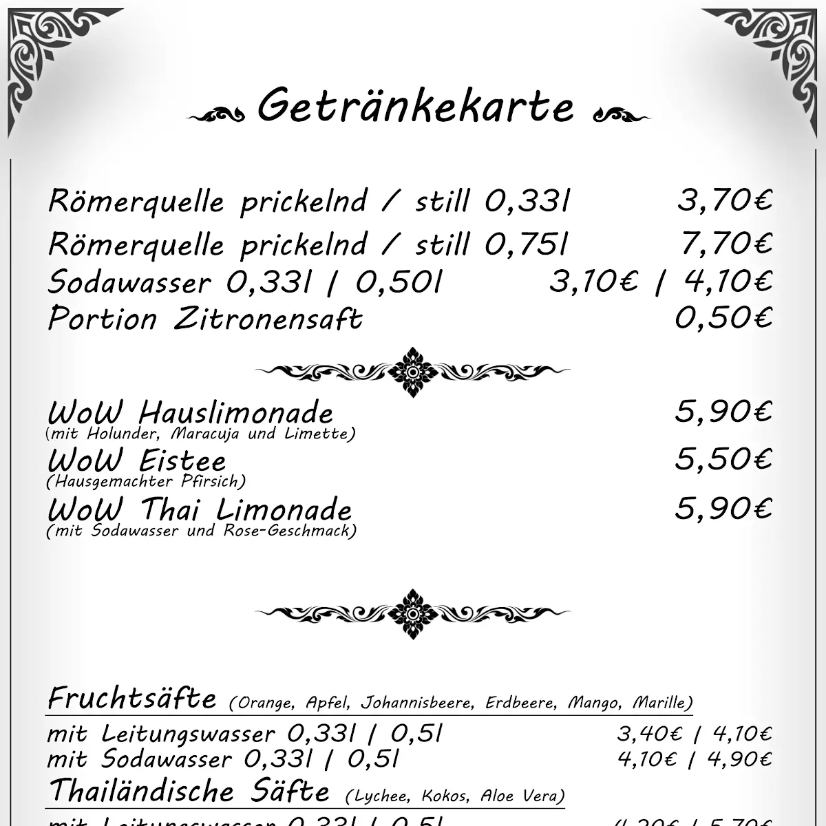 Speisekarte photo 3