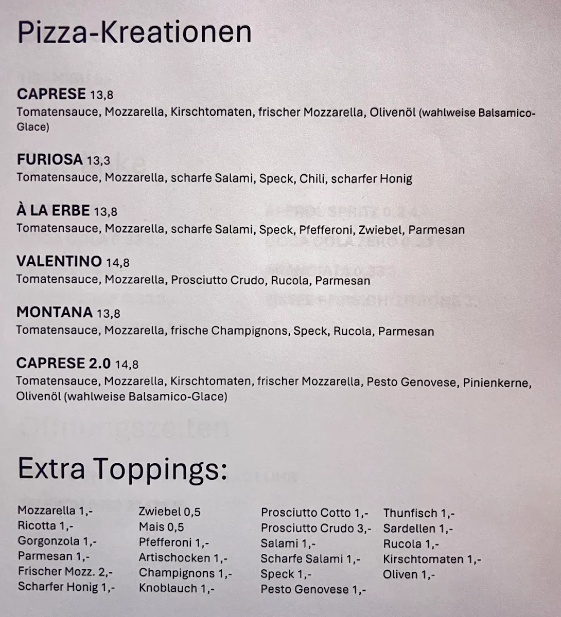 Speisekarte photo 2