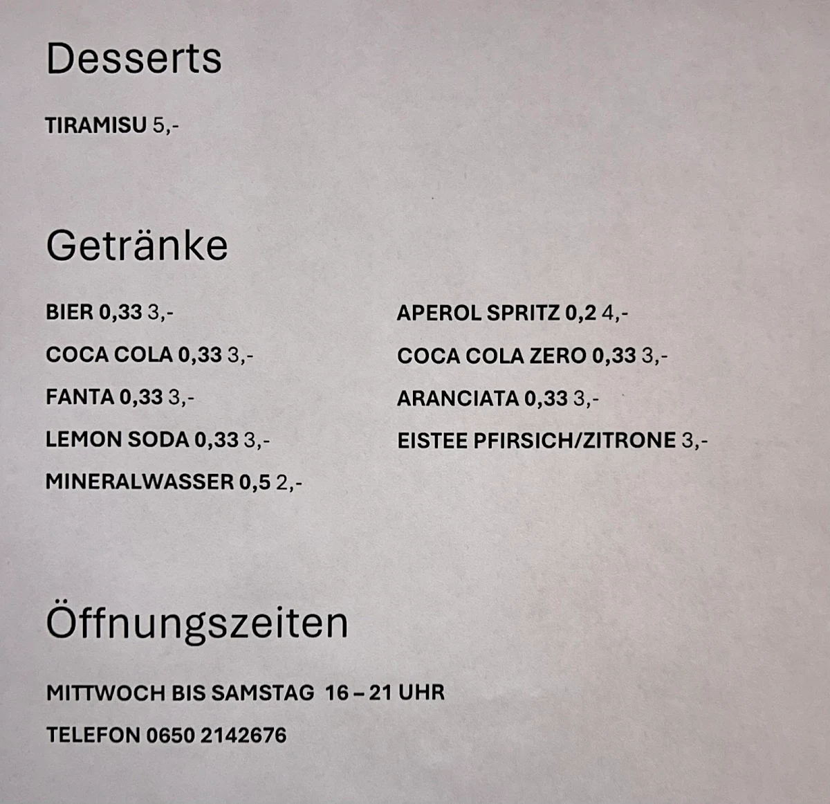 Speisekarte photo 3