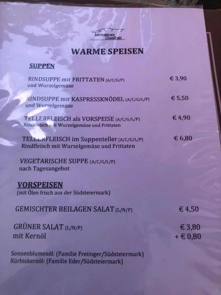 Speisekarte photo 2