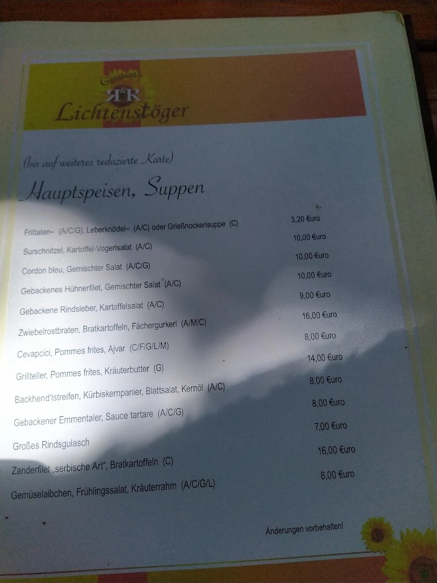 Speisekarte photo 2