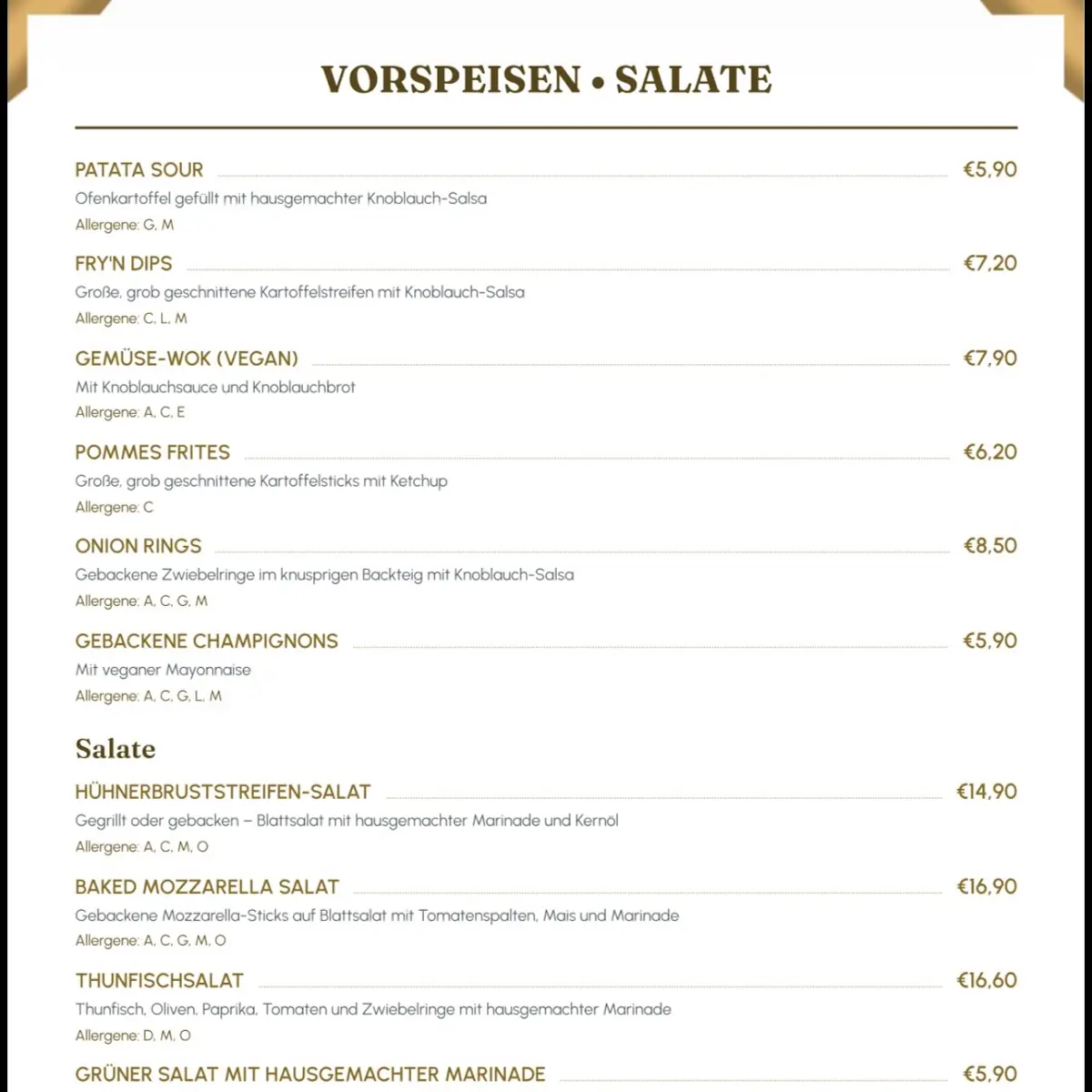 Speisekarte photo 2