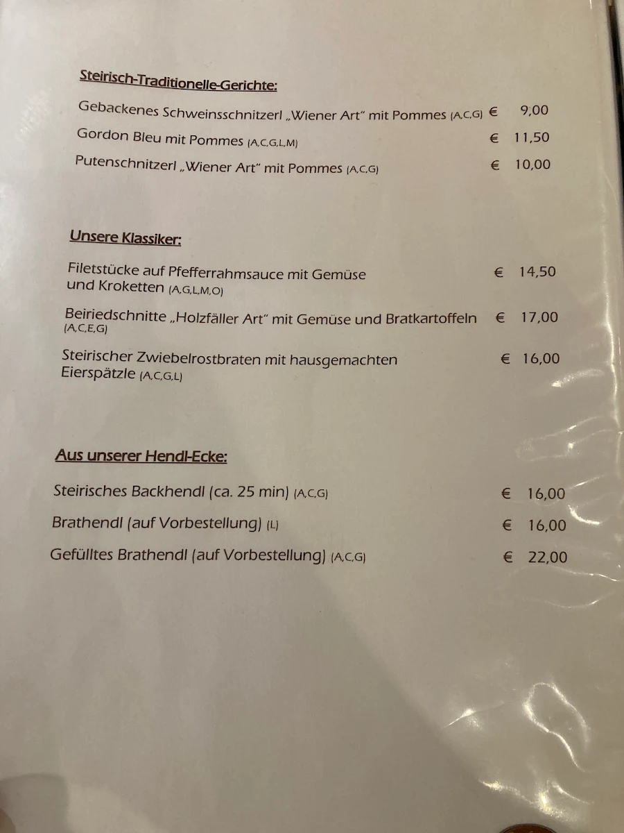 Speisekarte photo 1