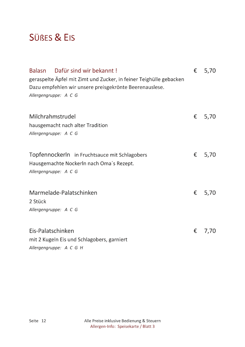 Speisekarte photo 5