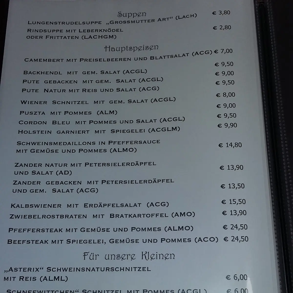 Speisekarte photo 3