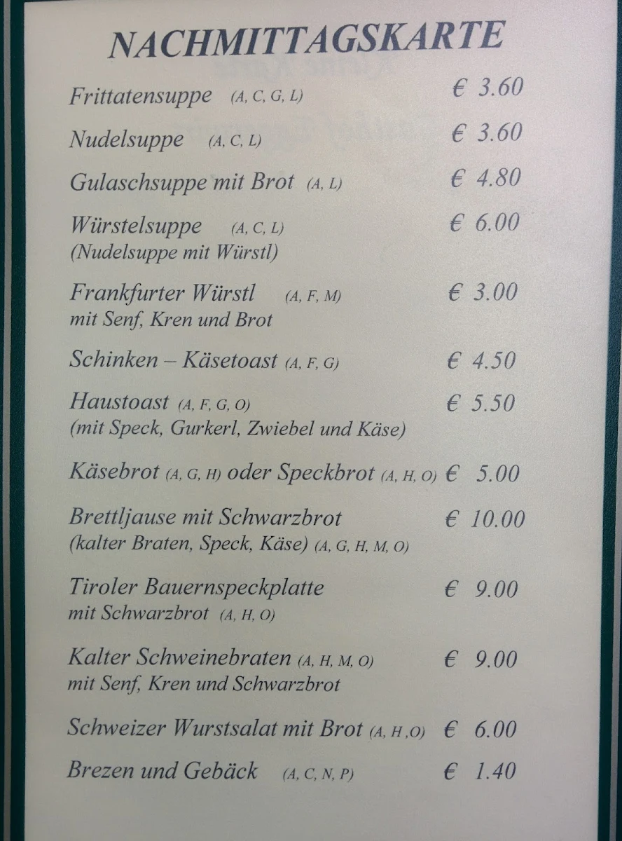 Speisekarte photo 3